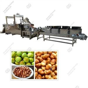 Línea de máquinas de freír maní continua| Línea de producción de maní frito