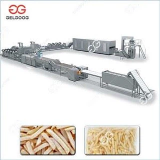 Línea de procesamiento de papas fritas congeladas
